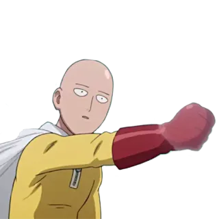 😑 Saitama One-Punch Man Anime, Héroe, Puñetazo, Saitama, One-Punch Man, Dibujo animado whatsapp sticker