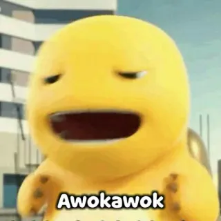 😡 Awokawok charmander, estranho, engraçado, meme, amarelo, fofo, animal telegram sticker