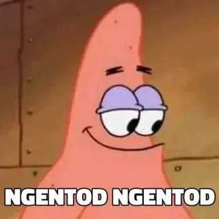 🏃 Patrick Star SpongeBob SquarePants NGENTOD NGENTOD patrick stella, spongebob, cartoni animati, meme telegram sticker