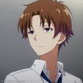 📚 Anime, Portret, Schooluniform, Serieus, Jongen, Cartoon telegram sticker