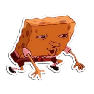 🧽 SpongeBob SquarePants Губка Боб, мультфильм, мем, смешно, Патрик telegram sticker