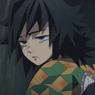 🌊 Giyu Tomioka Demon Slayer Аниме, Клинок, рассекающий демонов, Гию Томиока, Персонаж, Манга telegram sticker