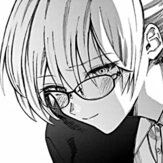 🎧 Anime, Manga, Fille, Lunettes, Portrait, Mignon, Femme telegram sticker