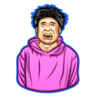 😭 Cartoon, Person, Porträt, Hoodie, Ausdruck telegram sticker