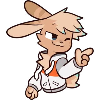 😉 kelinci, kartun, hewan, stiker, imut, karakter, animasi telegram sticker