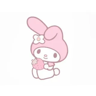 ❤ My Melody My Melody, Sanrio, lindo, kawaii, conejo, fresa telegram sticker