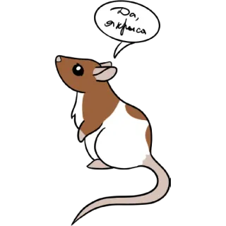 😉 Да, я крыса rat, animal, cartoon, cute, rodent telegram sticker