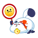 ☹️ cat, sad, emoji, sticker, animal telegram sticker