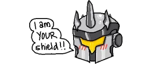 💜 Reinhardt Overwatch I am YOUR shield!! Райнхардт, Overwatch, Видеоигра, Щит, Броня, Герой whatsapp sticker
