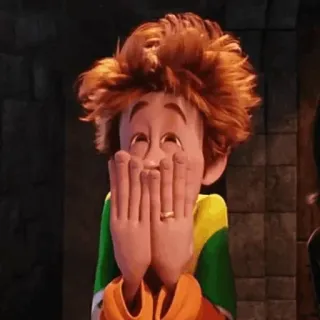 ⚡ Jonathan Loughran Hotel Transylvania Dessin animé, Drôle, Personnage, Film, Se cacher le visage, Effrayé telegram sticker