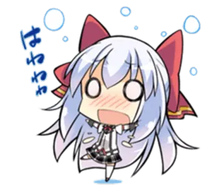 😱 はねね Anime, Chibi, Fofo, Mangá, Brilhante, Feminino telegram sticker