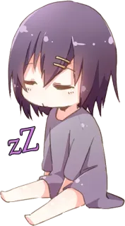 😴 ZZ อนิเมะ, ง่วง, การ์ตูน, zz, นอนหลับ telegram sticker
