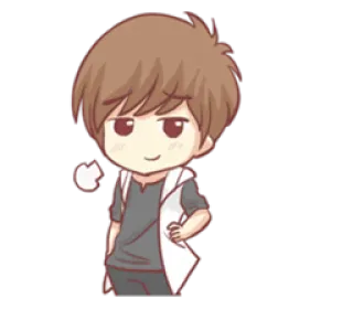 😏 Anime, Chibi, Desenho animado, Menino, Fofo, Kawaii telegram sticker