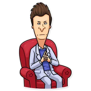 🤨 Butthead Beavis and Butthead Батхед, Бивис и Баттхед, Мультфильм, Персонаж telegram sticker