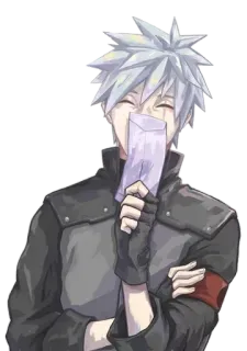 😅 Anime, Manga, Charakter, Lächeln, Buchstabe, Illustration whatsapp sticker