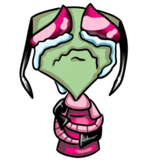 😭 Zim Invader Zim invader zim, zim, crying, cartoon telegram sticker