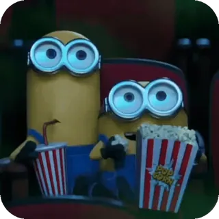๐
Minions Despicable Me minions, movie, popcorn, cinema, funny, animation, eating telegram sticker