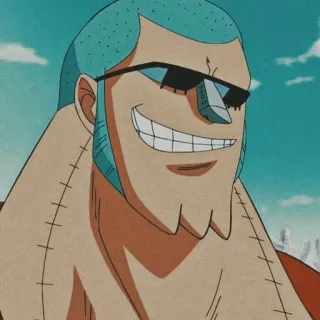 🤖 Franky One Piece フランキー, ワンピース, アニメ, サイボーグ, サングラス, 漫画, 海賊 telegram sticker