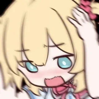 😥 Anime, Kreskówka, Naklejka, Słodkie, Zszokowany, Zdezorientowany telegram sticker