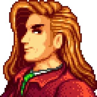 😏 Elliott Stardew Valley Videojuego, Pixel art, Personaje, Elliott, Stardew Valley telegram sticker