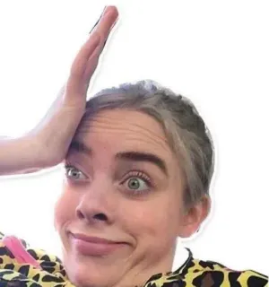 💚 Billie Eilish Billie Eilish, cantante, musicista, celebrità, faccia telegram sticker