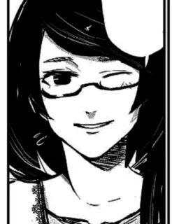 💜 woman, glasses, anime style, manga, portrait telegram sticker