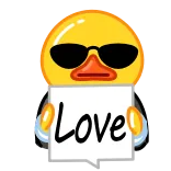 ♥️ Duck Love telegram sticker