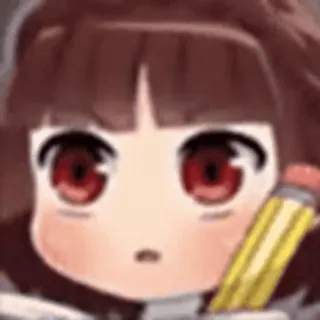 🌟 anime, girl, cute, pencil, kawaii, cartoon whatsapp sticker