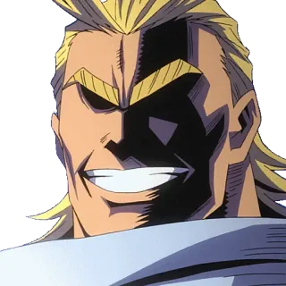 😆 All Might My Hero Academia anime, hero, smile, superhero, character telegram sticker