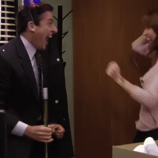 🥳 Michael Scott The Office the office, party, celebration, happy, comedy, tv show, funny, television telegram sticker