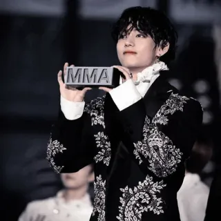▫️ MMA BTS, V, K-pop, MMA, nagroda, piosenkarz telegram sticker
