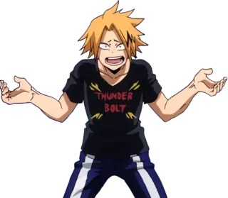 😱 Denki Kaminari My Hero Academia THUNDER BOLT Anime, My Hero Academia, Denki Kaminari, Electro telegram sticker