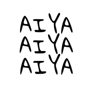 🙃 AIYA AIYA, letra, padrão whatsapp sticker