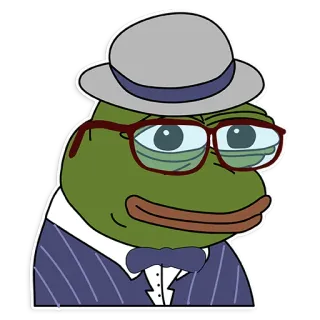👔 Pepe the Frog pepe, frog, sticker, meme telegram sticker