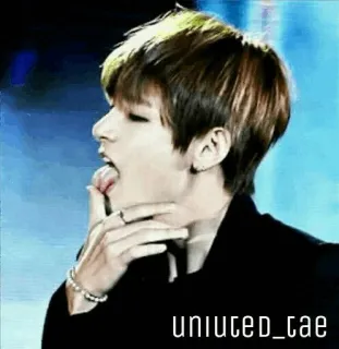 💎 united_tae person, mann, kpop, sänger, musik, gesicht, profil whatsapp sticker