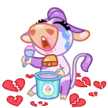 Milka telegram stickers