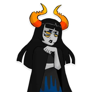 😒 демон, рога, оккультизм, готика, фэнтези telegram sticker