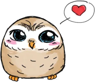 A little cute OWL :: @line_stickers telegram stickers