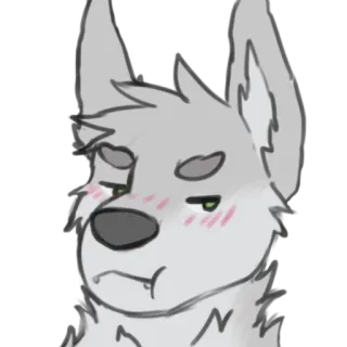😳 lobo, animal, furry, desenho animado, personagem, ilustração telegram sticker