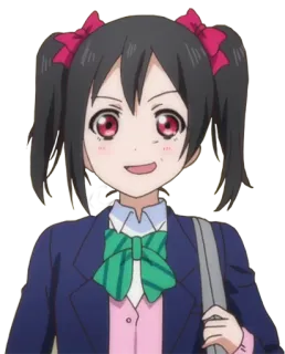 😧 Nico Yazawa Love Live! Anime, Ragazza, Uniforme scolastica, Idol, Nico Yazawa, Love Live whatsapp sticker
