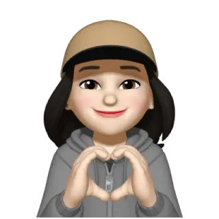 🤫 Emoji, Avatar, Chapéu, Mulher, Coração, Amor whatsapp sticker