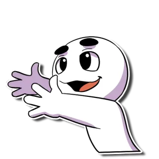 😘 desenho animado, fantasma, amigável, abraço, personagem, fofo telegram sticker