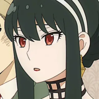 🗡 Yor Forger Spy x Family Anime, Dessin animé, Yor Forger, Spy x Family, Personnage de dessin animé, Personnage d'anime telegram sticker