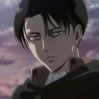 🕸 Levi Ackerman Attack on Titan Anime, Manga, Levi Ackerman, Atak Tytanów, Postać, Japońska animacja, Żołnierz telegram sticker