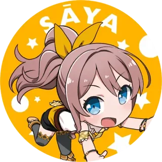 😩 SĀYA Anime, Charakter, süß, kawaii, Illustration telegram sticker