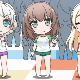 🫡 Dige44 Anime, niedlich, Mädchen, Chibi, Cartoon whatsapp sticker