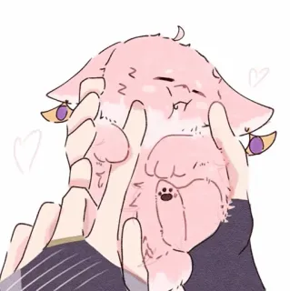 🍡 cute, pink, pet, animal, domestic animal, mammal telegram sticker