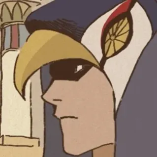 💀 égyptien, historique, oiseau, masque telegram sticker