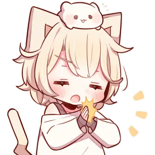 👏 anime, cat, cute, kawaii, cartoon, sticker telegram sticker