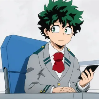 🥦 Izuku Midoriya My Hero Academia 애니메이션, 캐릭터, 학생, 소년, 영웅 telegram sticker
